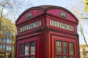 Red phone booth